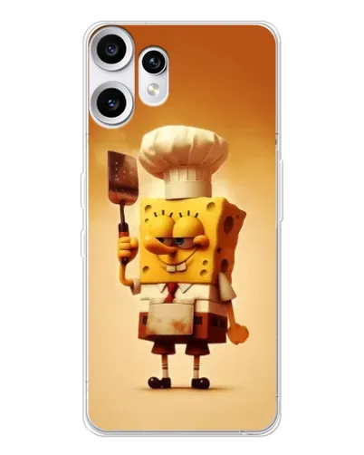 Чехол для Nothing CMF Phone 2 Pro с картинкой «Губка Боб повар»