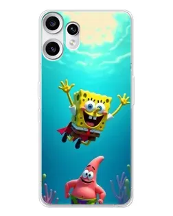 Чехол для Nothing CMF Phone 2 Pro с картинкой «Спанч Боб под водой»