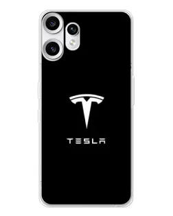 Чохол для Nothing CMF Phone 2 Pro з картинкою «Tesla White Logo»