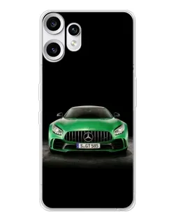 Чехол для Nothing CMF Phone 2 Pro с картинкой «Mercedes — неоновый лого»