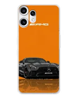 Чехол для Nothing CMF Phone 2 Pro с картинкой «Оранжевый Mercedes AMG»