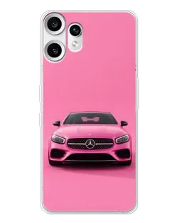 Чехол для Nothing CMF Phone 2 Pro с картинкой «Розовый Mercedes AMG»
