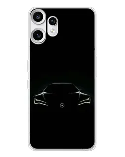Чехол для Nothing CMF Phone 2 Pro с картинкой «Mercedes — силуэт авто»