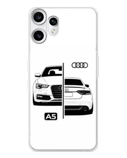 Чехол для Nothing CMF Phone 2 Pro с картинкой «Audi — контрастный дизайн»