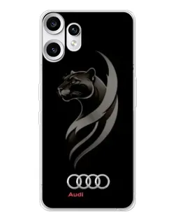 Чехол для Nothing CMF Phone 2 Pro с картинкой «Графика — пантера и Audi»