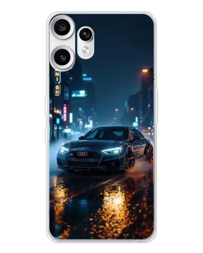 Чехол для Nothing CMF Phone 2 Pro с картинкой «Ночной город и Audi» Чехол для Nothing CMF Phone 2 Pro с картинкой «Ночной город и Audi»