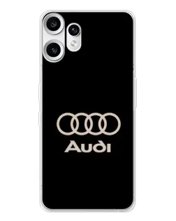 Чехол для Nothing CMF Phone 2 Pro с картинкой «Audi — золотой логотип»