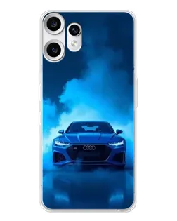Чехол для Nothing CMF Phone 2 Pro с картинкой «Audi — голубая энергия»