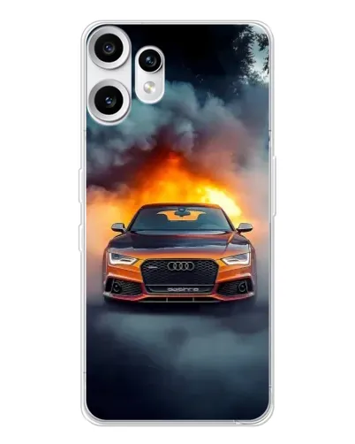 Чехол для Nothing CMF Phone 2 Pro с картинкой «Audi в огненном дыму» Чехол для Nothing CMF Phone 2 Pro с картинкой «Audi в огненном дыму»