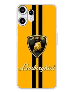 Чехол для Nothing CMF Phone 2 Pro с картинкой «Lamborghini Stripe желтый»