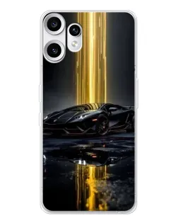 Чехол для Nothing CMF Phone 2 Pro с картинкой «Ночной Lamborghini драйв»