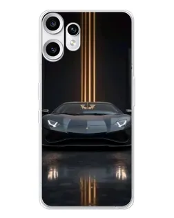 Чехол для Nothing CMF Phone 2 Pro с картинкой «Lamborghini золотые линии»