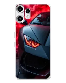 Чехол для Nothing CMF Phone 2 Pro с картинкой «Lamborghini красное сияние»