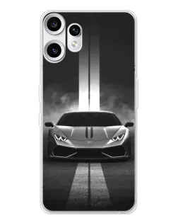 Чехол для Nothing CMF Phone 2 Pro с картинкой «Lamborghini симметрия дорог»