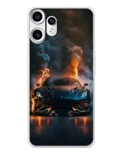Чехол для Nothing CMF Phone 2 Pro с картинкой «Lamborghini дымная эстетика»