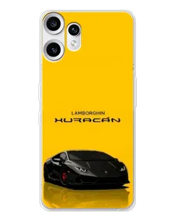 Чехол для Nothing CMF Phone 2 Pro с картинкой «Lamborghini Huracan черный»