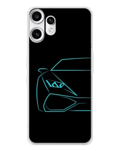 Чехол для Nothing CMF Phone 2 Pro с картинкой «Голубой силуэт Lamborghini» Чехол для Nothing CMF Phone 2 Pro с картинкой «Голубой силуэт Lamborghini»