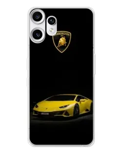 Чехол для Nothing CMF Phone 2 Pro с картинкой «Lamborghini желтый акцент»