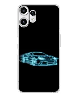 Чехол для Nothing CMF Phone 2 Pro с картинкой «Неоновый контур Lamborghini»