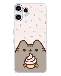 Чехол для Nothing CMF Phone 2 Pro с картинкой «Пушин с кексом»