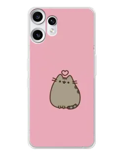 Чехол для Nothing CMF Phone 2 Pro с картинкой «Pusheen сердце»