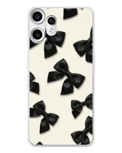 Чохол для Nothing CMF Phone 2 Pro з картинкою «Чорні бантики» Чохол для Nothing CMF Phone 2 Pro з картинкою «Чорні бантики»