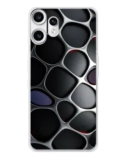 Чехол для Nothing CMF Phone 2 Pro с картинкой «Объемная темная решетка»