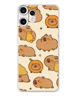 Чехол для Nothing CMF Phone 2 Pro с картинкой «Капибары с апельсинами»