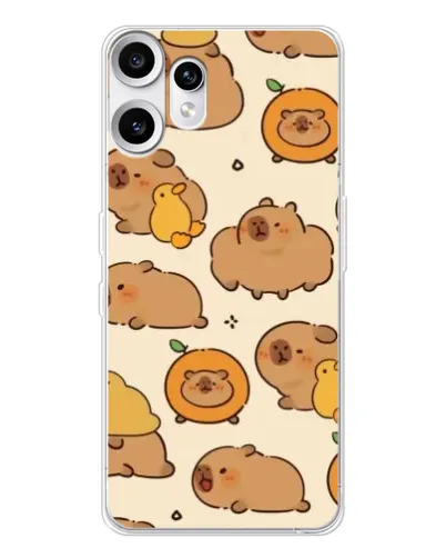 Чехол для Nothing CMF Phone 2 Pro с картинкой «Капибары с апельсинами»
