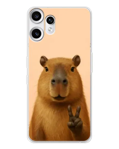 Чехол для Nothing CMF Phone 2 Pro с картинкой «Капибара виктория»