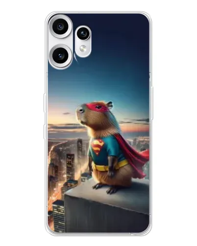 Чехол для Nothing CMF Phone 2 Pro с картинкой «Капи-мен супергерой»