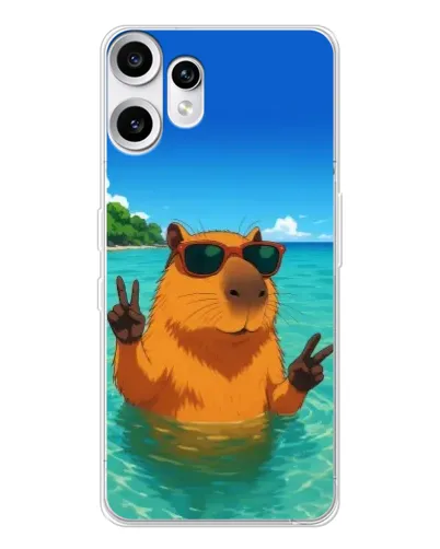 Чехол для Nothing CMF Phone 2 Pro с картинкой «Морская капибара»