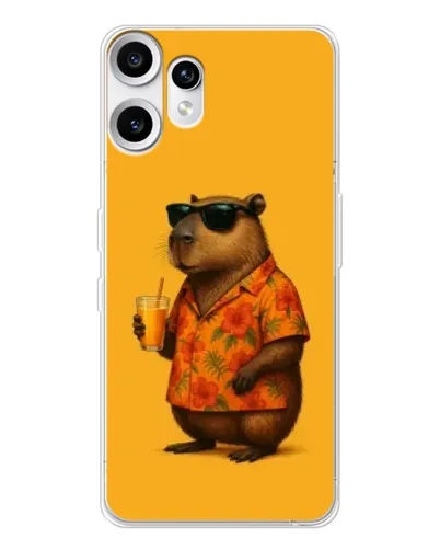 Чехол для Nothing CMF Phone 2 Pro с картинкой «Капибара на отдыхе»