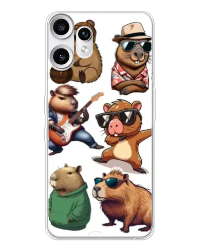 Чехол для Nothing CMF Phone 2 Pro с картинкой «Крутые капибары музыканты»
