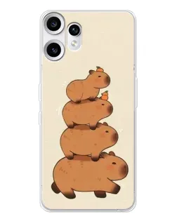 Чехол для Nothing CMF Phone 2 Pro с картинкой «Башня из капибар»