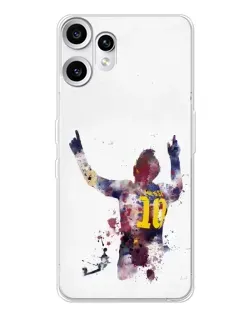 Чехол для Nothing CMF Phone 2 Pro с картинкой «Акварельный Месси Барселона»
