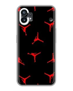 Чехол для Nothing Phone 1 с картинкой «Jordan Red Pattern»