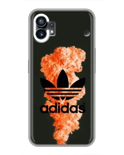 Чехол для Nothing Phone 1 с картинкой «Оранжевый дым Adidas»