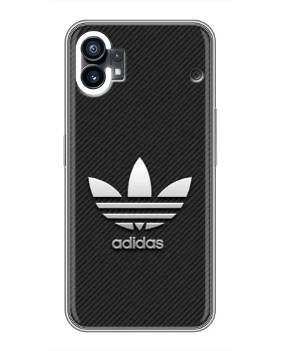 Чехол для Nothing Phone 1 с картинкой «Adidas Карбоновая текстура»