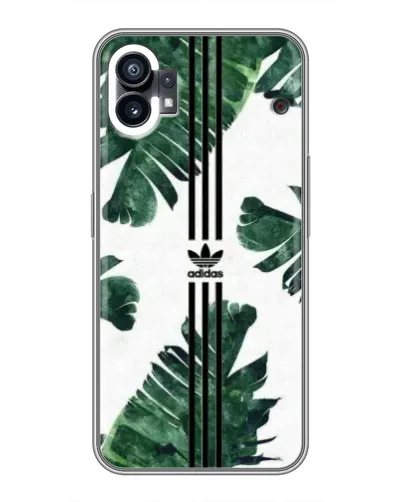 Чехол для Nothing Phone 1 с картинкой «Пальмовые листья адидас»
