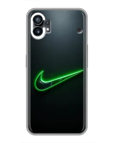 Чехол для Nothing Phone 1 с картинкой «Неоновый контур Nike»
