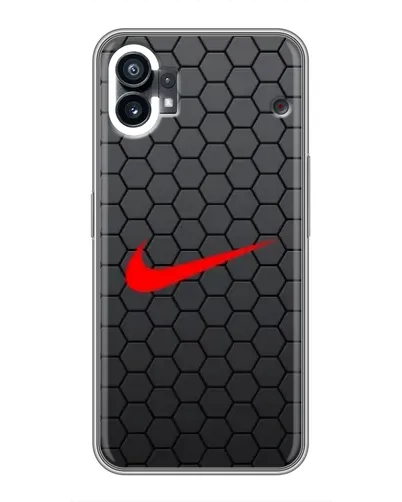 Чехол для Nothing Phone 1 с картинкой «Nike — карбоновая сетка»