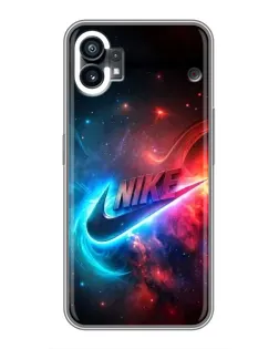 Чехол для Nothing Phone 1 с картинкой «Огненный логотип Nike» Чехол для Nothing Phone 1 с картинкой «Огненный логотип Nike»