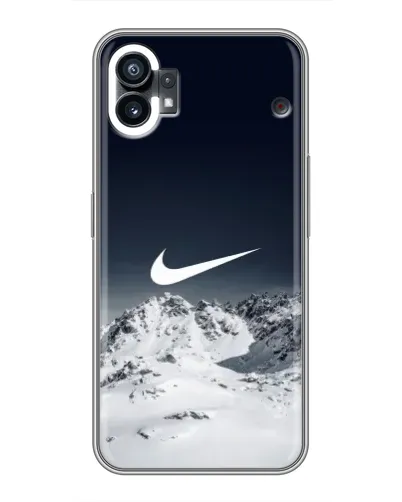 Чехол для Nothing Phone 1 с картинкой «Nike — зимние горы»