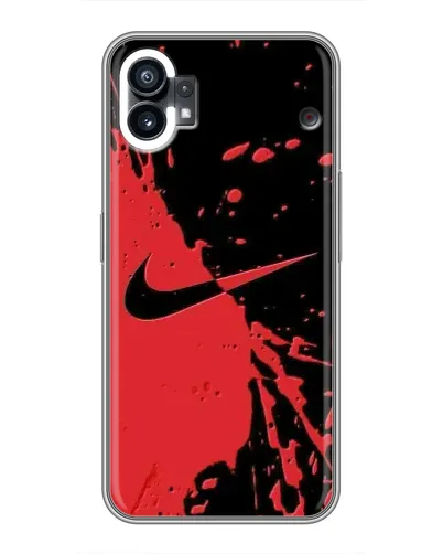 Чехол для Nothing Phone 1 с картинкой «Красные брызги Nike» Чехол для Nothing Phone 1 с картинкой «Красные брызги Nike»