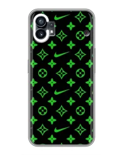 Чехол для Nothing Phone 1 с картинкой «Неоновый принт LV»