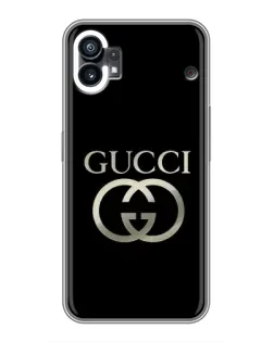 Чехол для Nothing Phone 1 с картинкой «Gucci — золото на черном»