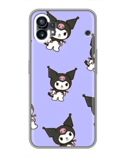 Чехол для Nothing Phone 1 с картинкой «Паттерн с Kuromi» Чехол для Nothing Phone 1 с картинкой «Паттерн с Kuromi»