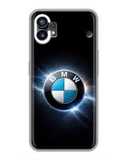 Чехол для Nothing Phone 1 с картинкой «BMW — неоновое сияние»