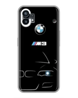 Чехол для Nothing Phone 1 с картинкой «Минималистичный принт BMW M3»